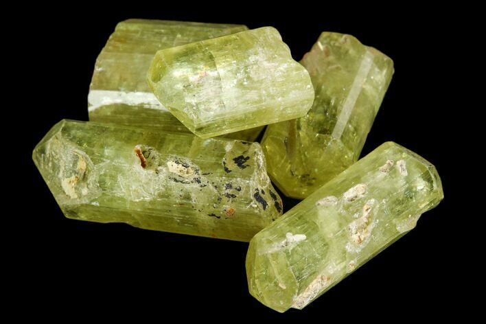 Five Yellow Apatite Crystals ( - ) - Pieces #108362